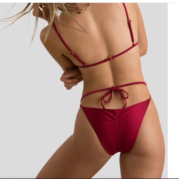 NWT GIGI C BIKINI RED ANDI BOTTOMS - Picture 2 of 5